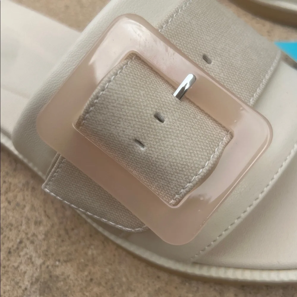 Reef Women's Lana Bluckle Vintage White Slide Sandals Size 9 NWT